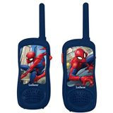 Lexibook Spiderman, TW11SP Walkietalkies, communicatiespel voor kinderen, riemclip, werkt op batterijen, rood en blauw