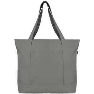 Ecoright Canvas Tote Bag voor Vrouwen met Ritssluiting & Binnenzak, 100% Organic Cotton Tote Bags voor Men, Winkelen, Strand, Grijs-Pack Van 2, Pak van 2, Utility, Grijs-Pack van 2, Utility