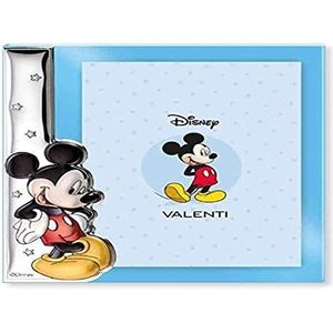 Disney Baby Mickey Mouse fotolijst van zilver en 3D-toepassingen in tafel- of nachtkastkleuren voor de babykamer, perfect als cadeau-idee voor doop of verjaardag