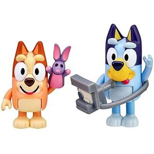 Giochi Preziosi BLY07200 Bingo & Bluey Fotograaf figuren met camera en sneeuwpop als accessoire voor kinderen vanaf 3 jaar, 1 paar