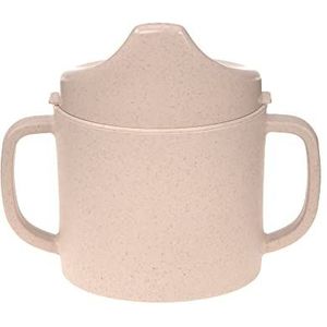 LÄSSIG Drinkbeker voor kinderen met handvat en afneembaar deksel, 150 ml, Sippy Cup Uni Powder Pink