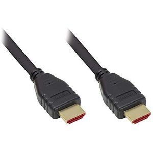 HDMI 2.1 Ultra High Speed Kabel - 8K UHD-2 @ 60Hz / 4K UHD @ 240Hz - 48Gbps - Ideaal voor Gaming - Vergulde stekkers - Drievoudig afgeschermd - Koper - Zwart - 0,5 m / 50 cm
