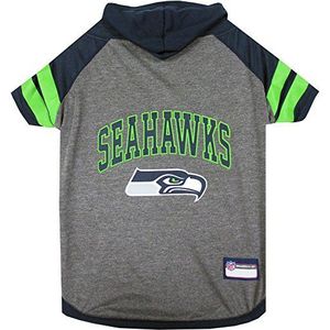 Pets First NFL Seattle Seahawks capuchontrui voor honden en katten, NFL football licentieshirt, NFL huisdierhoodie, sportief gelicentieerd T-shirt