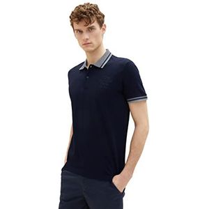 TOM TAILOR 1037994 Basic piqué poloshirt voor heren (1 stuk), 10668 - Sky Captain Blue