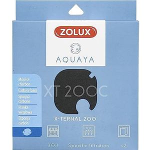 Zolux - Filter voor X-ternal pomp 200, filter XT 200 C koolstofschuim x2. voor aquaria - ZO-330243