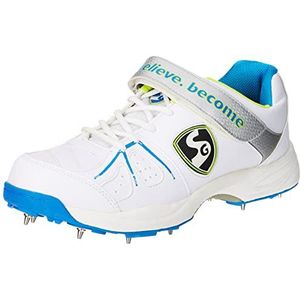 SG Hilite 5.0 WHT/Lime/Aqua N°9 cricketschoenen, maat 42 (WHT/limoengroen/aqua)