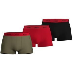 HUGO Set van 3 boxershorts voor heren, Medium Groen 312