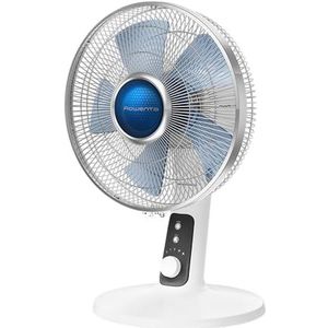 Rowenta Turbo Silence Extreme + VU2731 Stille tafelventilator met 40 W vermogen, 30 cm diameter, turbostand, automatische oscillatie, 4 standen, nachtfunctie, wit