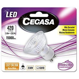 Cegasa LED-lamp met warm licht 2700K GU10 5W wit 53x50x50cm