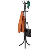 Mind Reader COATRACK11 Metalen kapstok met 11 haken voor jas, handtas, sjaal, paraplu, zwart, 43 EU