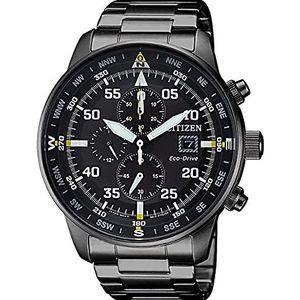CITIZEN Eco-Drive CA0695-84E chronograaf voor heren, zwart, één maat, armband, zwart., Armband