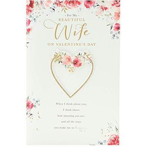 UK Greetings valentijn kaart voor vrouwen sentimentele kaart voor mijn mooie vrouw, valentijn kaart voor haar valentijn kaart hart