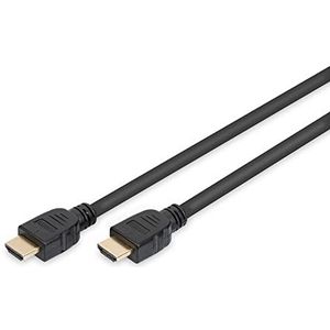 DIGITUS HDMI 2.1 Ultra High Speed aansluitkabel, type A mannelijk/mannelijk, 5,0 m, met ethernetkanaal, UHD-II 8k/60Hz, 4k/120Hz, compatibel met PS5, Xbox Series, TV/Beamer, vergulde contacten, zwart