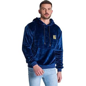 Gianni Kavanagh Blue ID Sherpa Hoodie Homme, bleu, M