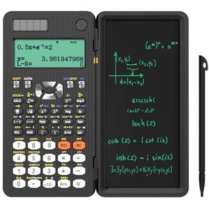 NEWYES Wetenschappelijke technische rekenmachine met schrijftablet, 417 functies, met zonnebatterij, leraren, ingenieur, met een pen inbegrepen