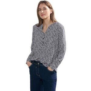 Cecil B344440 Damesblouse van viscose met print, Universeel blauw