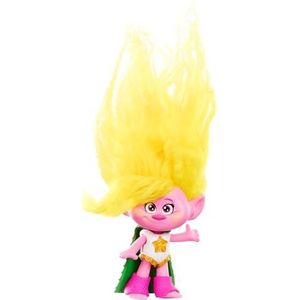Trolls 3, Viva figuur met glanzend haar met afneembare grip, 5 gewrichten, om te verzamelen, speelgoed voor kinderen, vanaf 3 jaar, HNF07