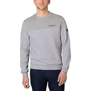 Timezone Hi-tech sweatshirt voor heren met ronde hals, Ice Gey Melange