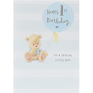 UK Greetings Kaart voor de 1e verjaardag – kaart voor de 1e verjaardag – verjaardagskaart voor jongens – kleurrijke verjaardagskaart voor jongens, 602658-0-1