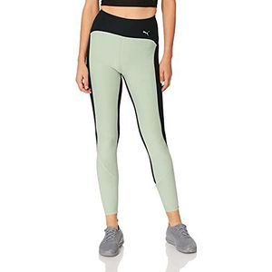 PUMA Studio Yogini Luxe Colorblock Hw 78 Dameslegging, groen (Frosty Green-Midnight Green)