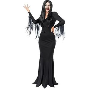 amscan 9917645 Morticia Addams Halloween kostuum voor dames, officieel gelicentieerd, meerkleurig, maat 40-42