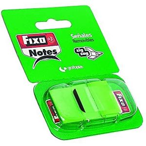 Fixo Notes 65006620 lijmmarker met dispenser, groen, PET, 25 x 43 mm