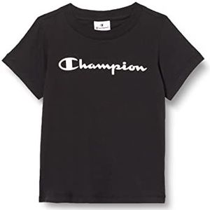 Champion American Classics T-shirt voor meisjes, zwart.