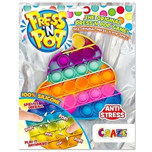 CRAZE Pop it-Fidget Anti-Stress Toy-Poo meerkleurig voor jongens, meisjes en volwassenen, 37218, meerkleurig