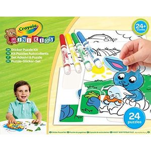 Crayola – Mijn 1e Puzzelstickers – knutselset – Mini Kids – vanaf 2 jaar – knutselspel – inkleuren en tekenen