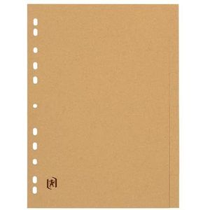 OXFORD Touareg A4 Neutrale Register, 20 stuks, 6 posities, gerecyclede kaart, dikte 265 g, natuurlijk beige