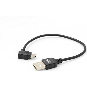 System-S Mini-USB-kabel 90° hoek mannelijke hoek + laad- en datakabel, 20 cm