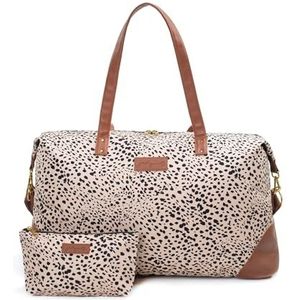 Jadyn Luna - Weekendtas en reistas voor dames, grote capaciteit, 37 liter, cheetah motief, 37 l, Patroon Cheetah