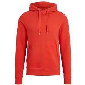 TOM TAILOR Heren Basic Hoodie, 11311 - Molten Lava Red., S, 11311 - Molten Lava Red