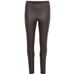 KAFFE Kaffe Damesbenen, kunstleer, slim fit, elastische taille, slip-on over de hele lengte, dameslegging, Java