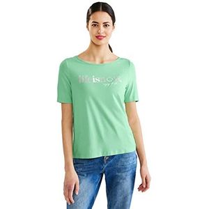 Street One A319254 T-shirt voor dames met korte mouwen, Light Brisk Green