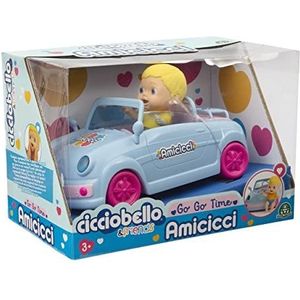 Cicciobello - Vrienden Auto Cabrio, inclusief mini-figuur met T-shirt en gekleurde luier, voor meisjes vanaf 3 jaar, Giochi Preziosi, CC020000