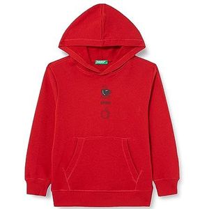 United Colors of Benetton Mesh met capuchon. M/L 3j68c202q Sweatshirt met capuchon voor kinderen en jongeren (1 stuk), Rood 0V3