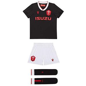 Macron WRU M20 WRU M20 WRU M20 WRU M20 Shirt met shorts en sokken, alternatieve boxset, jongens, zwart, 3/4Y unisex kinderen en jongeren 58125563