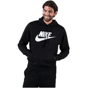 Nike Club capuchontrui voor, zwart/zwart/wit