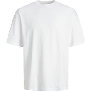 JACK&JONES PLUS Jjebradley Ss Noos Styd Pls T-shirt voor heren, Wit, XXL grote maat