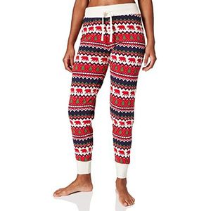 Hatley Fair Isle Bear & Moose Family Pyjamaset Pijama, Dames Jersey pyjama leggings - Navy Bear Fair Isle