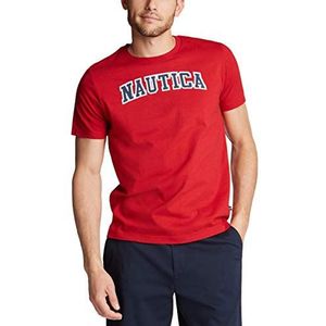 Nautica Heren T-shirt, Nautica rood/rood, XL, Nautica rood/rood
