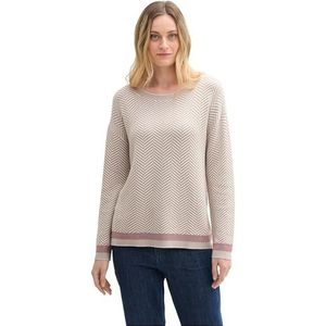 TOM TAILOR 1044059 Damestrui, 36573 - Taupe Knit Heringbone