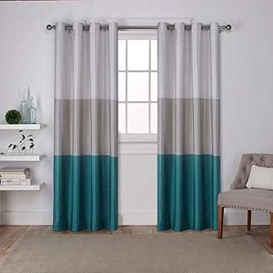 Exclusive Home Curtains Exclusief gordijn, schuifgordijn, 2 stuks, blauw, 54 x 274,3 cm, 2 stuks
