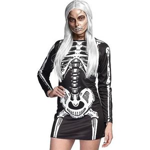 Boland 79217 - Skeletkostuum voor volwassenen, maat M, carnavalskostuums voor dames, horrorkostuum voor Halloween of carnaval