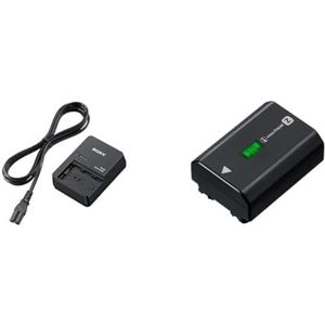 Sony BC-QZ1 acculader voor NP-FZ100 (batterij voor Sony A9 camera) & NP-FZ100 oplaadbare batterij met hoge capaciteit voor camera