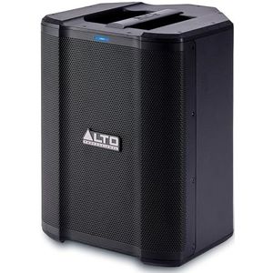 Alto Professional Busker draagbare versterkte luidspreker, 200 W, met oplaadbare batterij, Bluetooth, 3-kanaals mixer, Alesis FX, app-bediening, USB-opladen