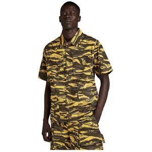 G-STAR RAW R-3n Slim Overshirt Allover Overshirts Heren, Veelkleurig (Dk Lemon Tiger Camo D24290-d553-g394)