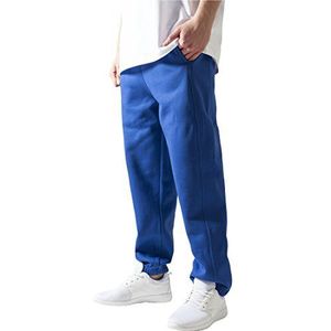 Urban Classics Trainingsbroek voor heren, met trekkoord, sportbroek met elastische ritssluiting, losse pasvorm, Blauw (Royal)