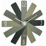 TFA Dostmann Clock in The Box 60.3020.04 analoge wandklok zonder tikken lange levensduur batterij voor slaapkamer keuken kantoor groen